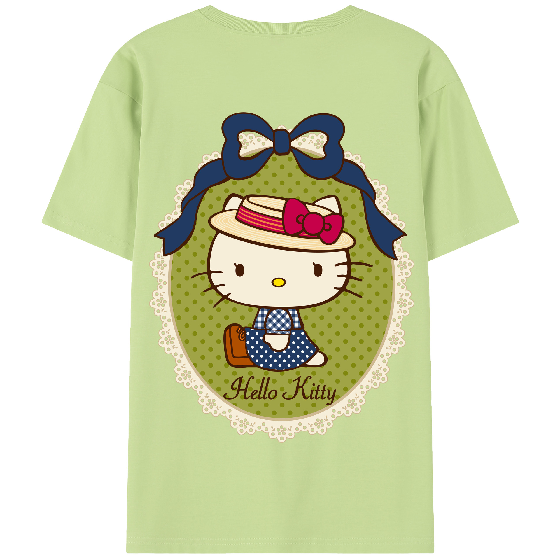 （画像用） Hello Kitty ハローキティ 綿100％半袖Tシャツ（背面プリント）